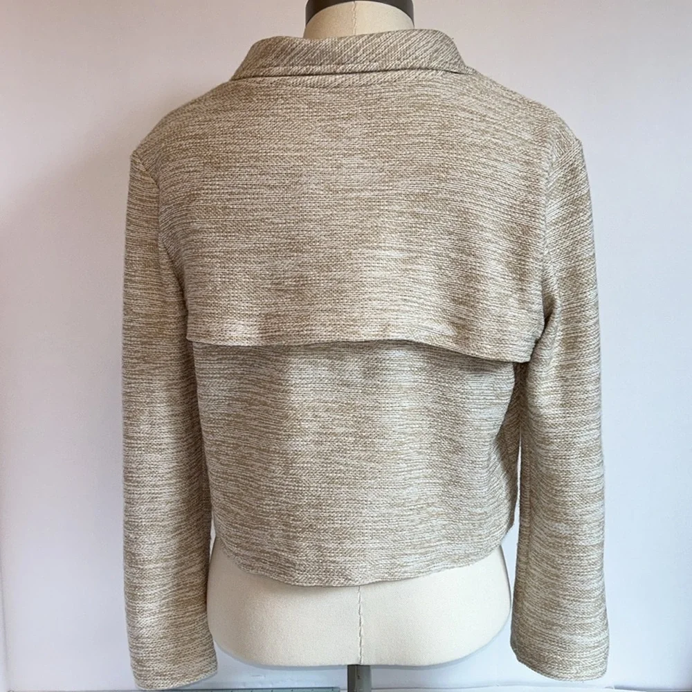 Dolan Left Coast Collection Cotton Sand-tone Long Sleeve Crop Jacket Women’s S - Picture 9 of 14